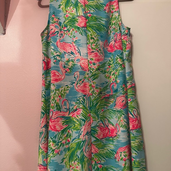 Lilly Pulitzer Jane Shift Dress in Floridita🦩Flamingo Print🦩Size 12 EUC Comfy - Picture 9 of 10